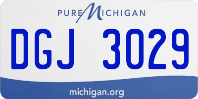 MI license plate DGJ3029