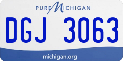 MI license plate DGJ3063