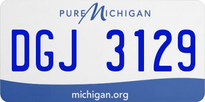 MI license plate DGJ3129