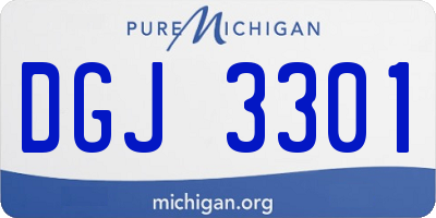 MI license plate DGJ3301