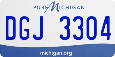 MI license plate DGJ3304