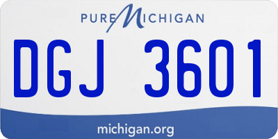 MI license plate DGJ3601