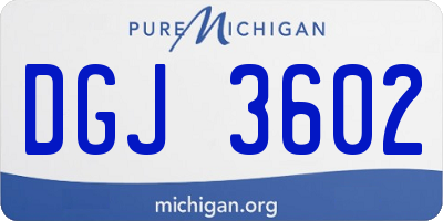 MI license plate DGJ3602