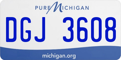 MI license plate DGJ3608