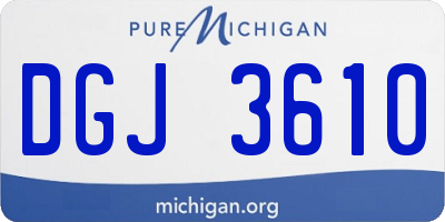 MI license plate DGJ3610