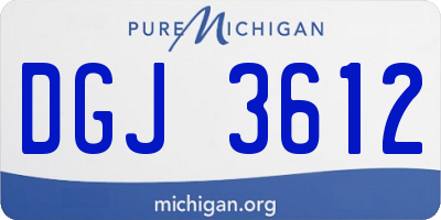 MI license plate DGJ3612