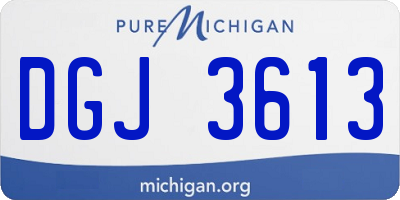 MI license plate DGJ3613