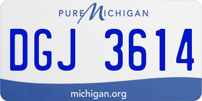 MI license plate DGJ3614
