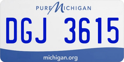 MI license plate DGJ3615