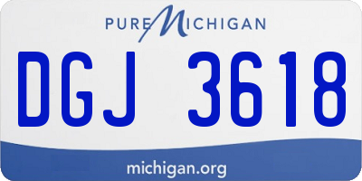 MI license plate DGJ3618