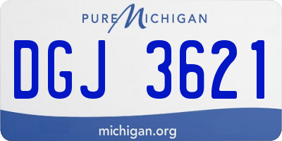 MI license plate DGJ3621