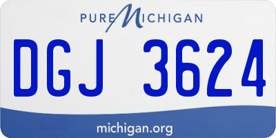 MI license plate DGJ3624