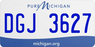 MI license plate DGJ3627
