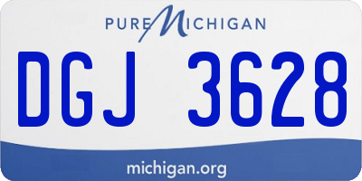 MI license plate DGJ3628