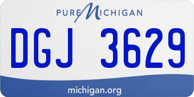 MI license plate DGJ3629