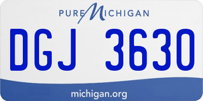 MI license plate DGJ3630
