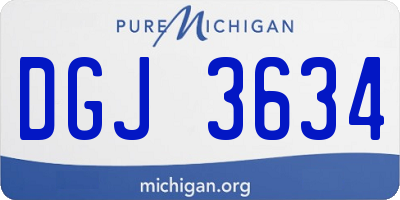 MI license plate DGJ3634