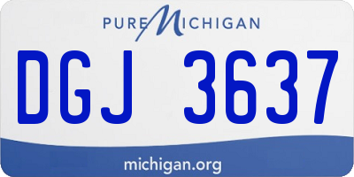 MI license plate DGJ3637