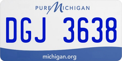 MI license plate DGJ3638
