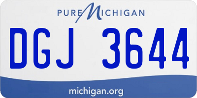 MI license plate DGJ3644