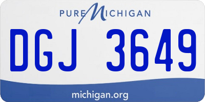 MI license plate DGJ3649