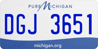 MI license plate DGJ3651