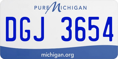 MI license plate DGJ3654