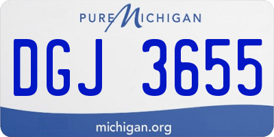 MI license plate DGJ3655