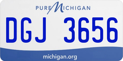 MI license plate DGJ3656
