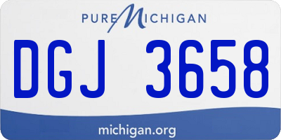 MI license plate DGJ3658
