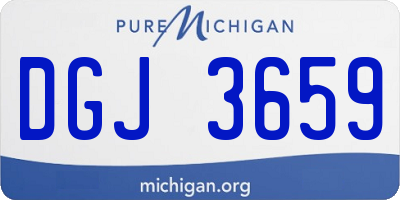 MI license plate DGJ3659