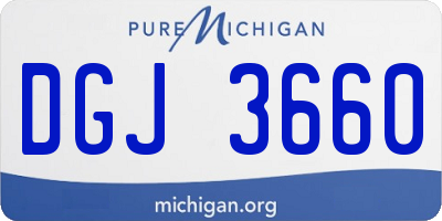 MI license plate DGJ3660