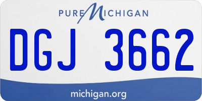 MI license plate DGJ3662