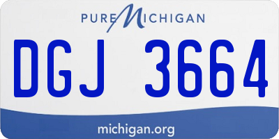MI license plate DGJ3664