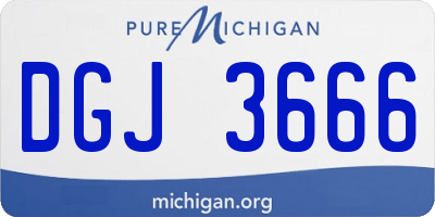 MI license plate DGJ3666