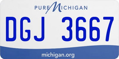 MI license plate DGJ3667