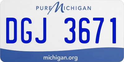 MI license plate DGJ3671
