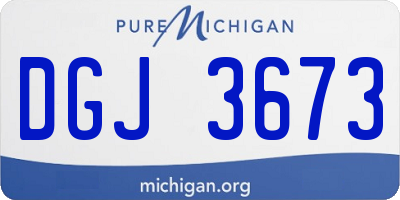 MI license plate DGJ3673
