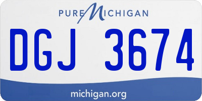 MI license plate DGJ3674