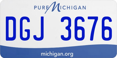 MI license plate DGJ3676