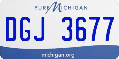 MI license plate DGJ3677