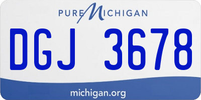 MI license plate DGJ3678