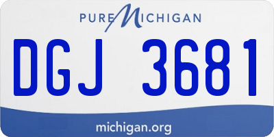 MI license plate DGJ3681