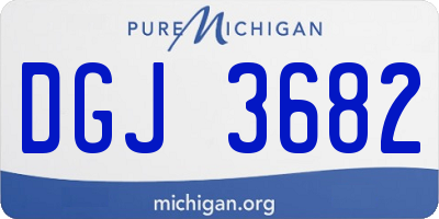 MI license plate DGJ3682