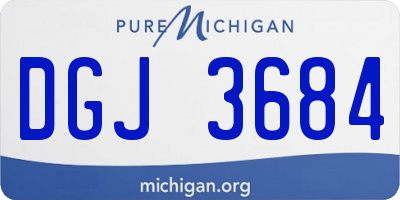 MI license plate DGJ3684