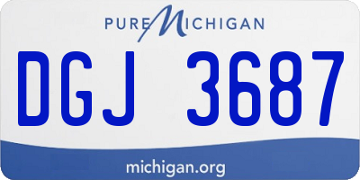 MI license plate DGJ3687