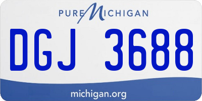 MI license plate DGJ3688