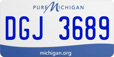 MI license plate DGJ3689