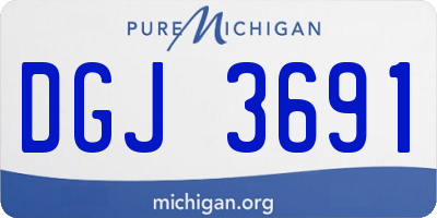 MI license plate DGJ3691
