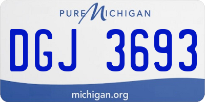 MI license plate DGJ3693